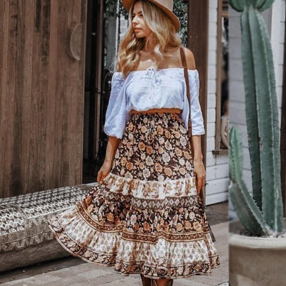 3 pack - FLORAL print maxi skirt